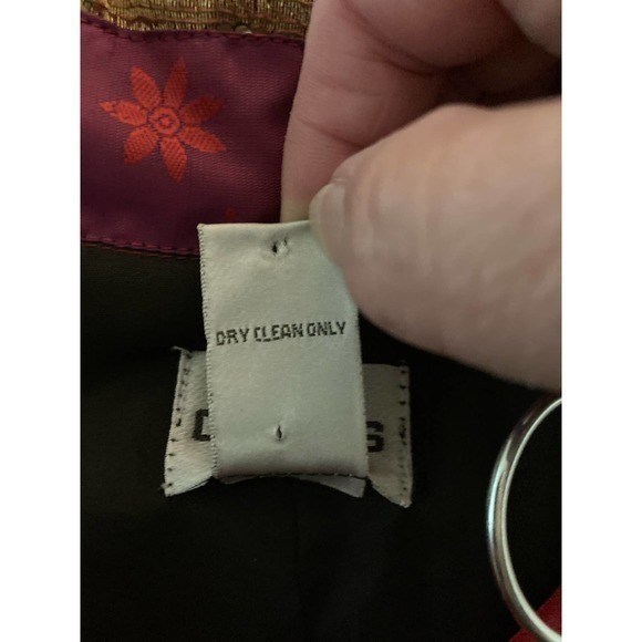 Chico’s Large Beaded Silk Blend Artsy Jacket‎ Embellished Size 2 - Picture 7 of 8